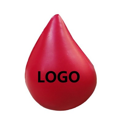 Blood Drop Shaped Stress Reliever PU Foam Toy