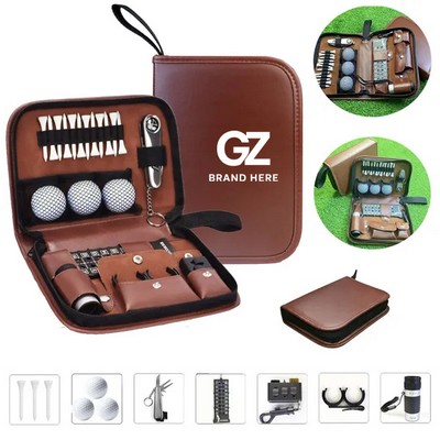 Leather Bag Golf Gift Kit