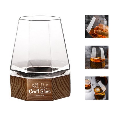 9oz Clear Diamond Shaped Glass