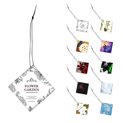 Double Side Full Color Custom Square Car Air Freshener