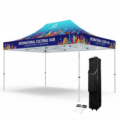 10x15 Pro Hex Aluminum Custom Canopy