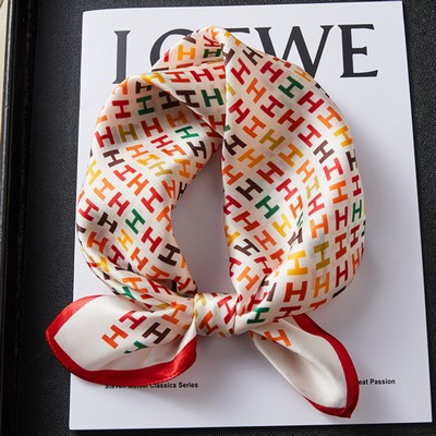 Custom 22" x 22" 100% Mulberry Silk Neck Scarf Silk Satin Handbag Wrap