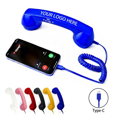 Type-C Direct Plug Retro Phone Handset