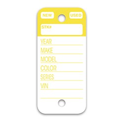 Yellow Color Stripe Key Tag