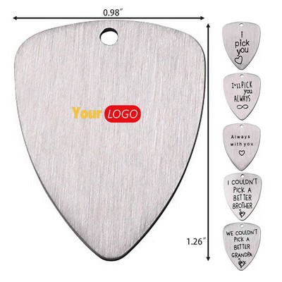 Heart-Shaped Stainless Steel Guitar Pick