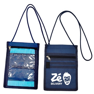 Classic Polyester Neck Wallet