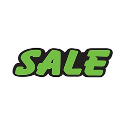 "SALE" Green/Black Die-Cut Slogan Vinyl Sticker