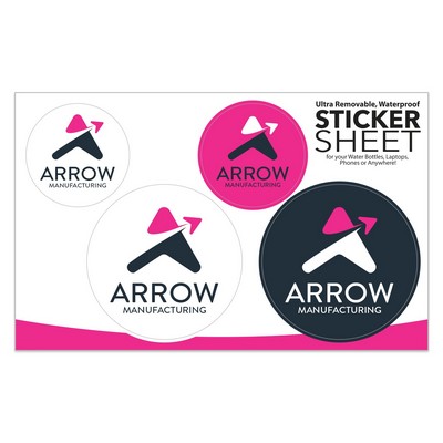 Select Your Sticker Sheet | Medium | 5" x 8" | White Vinyl