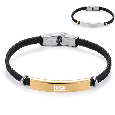 Personalized Custom Leather Rope Bracelet