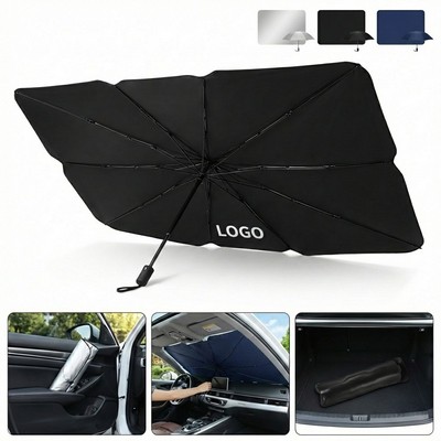 46" Foldable Car Windshield Umbrella Style Sun Shade