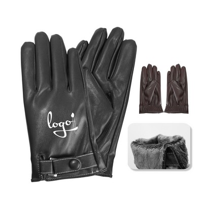 Water-repellent Warm Leather Gloves