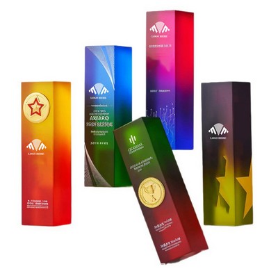 9'' H Rectangular Customised Colour Award
