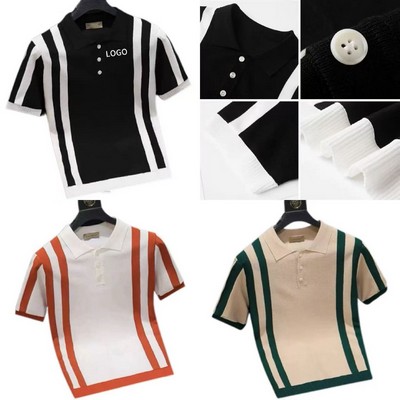 Men's Short Sleeve Knit Polo Shirt