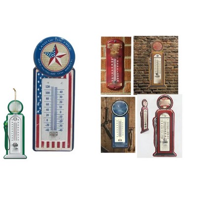 3D Embossed Vintage Metal Wall Decor Thermometer Sign