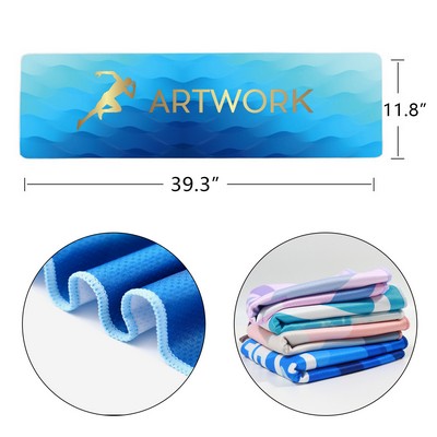 Sublimated Sports Cooling Towel for Gym and Beach