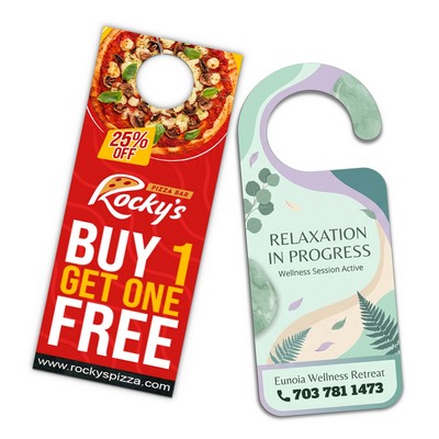 Full Color Door Hangers - 14 Pt Paper