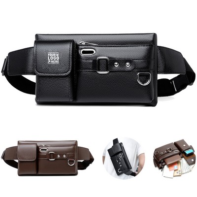 Men's PU Leather Crossbody Bag