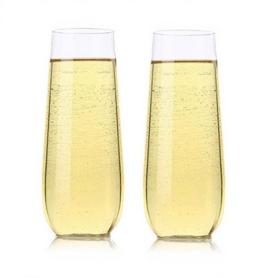 9oz Plastic Stemless Champagne Flute