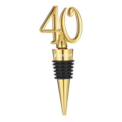 40th Birthday Wine Stoppers Metal Bottle Stopper