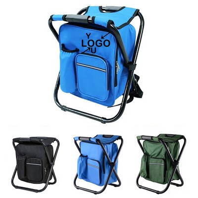 Foldable Chair Backpack with Cooler