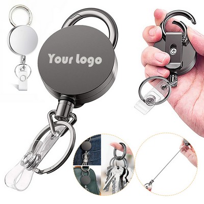 Retractable Keyring Metal Wire Keychain