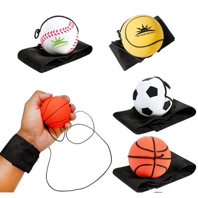 Stress reliever PU Foam Wrist Band Yo-Yo Ball toy