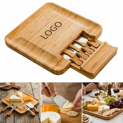 Bamboo Cheese Board Set