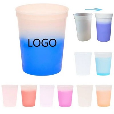 16 oz Reusable Color-Changing Mood Stadium Cup (Cold-Reactive Polypropylene)