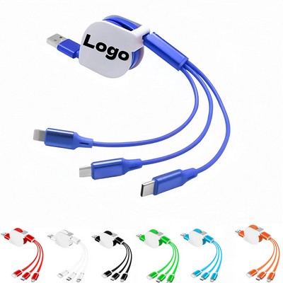 39" 3" 1 Retractable Mobile Phone Charging Cable
