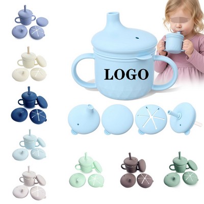 Complete Silicone Sippy Cup Set for Toddlers