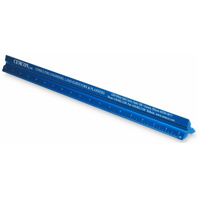 12" Engineer Triangular Solid Scale - Aluminum