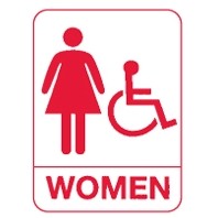 ADA Signage - Women's Wheelchair Restroom (Pictogram Only)