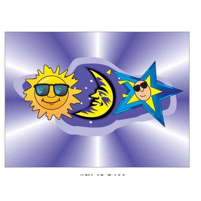 Sun And Moon Metal Photo Magnet (2 1/2"x3 1/2")
