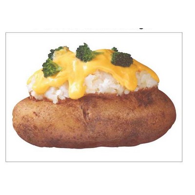 Baked Potato Rectangle Badge w/ Bar Pin (2 1/2"x3 1/2")