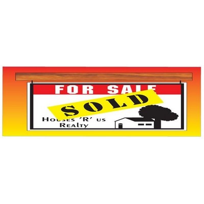 Sold Sign Panoramic Badge w/ Bar Pin