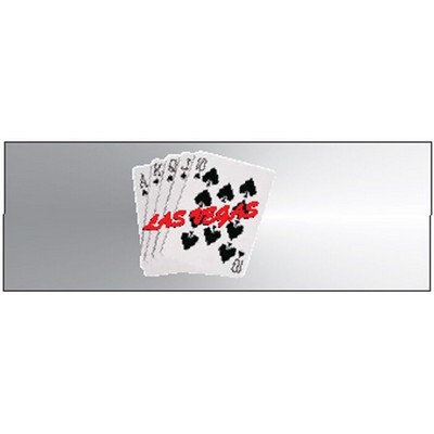Spades Royal Flush Panoramic Badge w/ Bar Pin (1 5/8"x4 5/8")