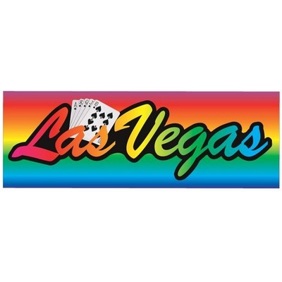 Las Vegas w/ Royal Flush Panoramic Photo Hand Mirror (1 5/8"x4 5/8")