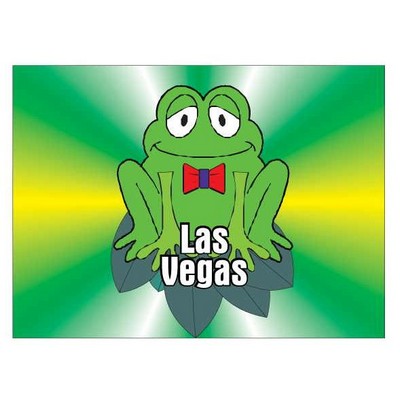 Las Vegas Frog Rectangle Badge/Button w/ Bar Pin (2 1/2"x3 1/2")