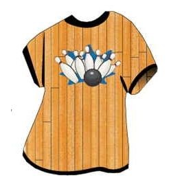 Bowling Strike T-Shirt Mighty Mini Magnet