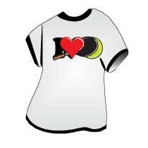 I Love Tennis w/ Racket T-Shirt Mighty Mini Magnet
