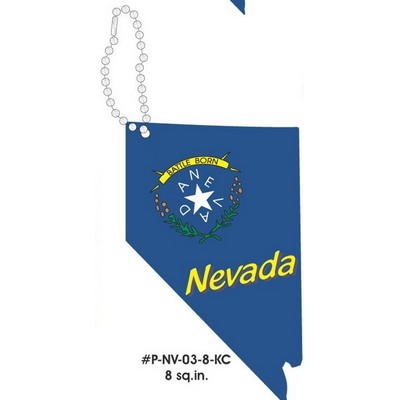 Nevada Battle Born Promotional Key Chain w/ Black Back (8 Square Inch)