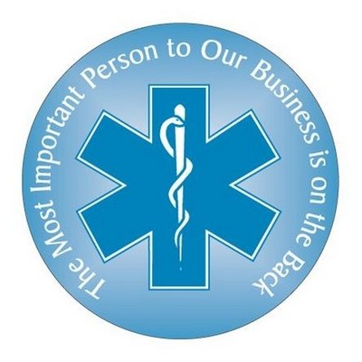 Caduceus Cross Photo Hand Mirror (2½" Diameter)