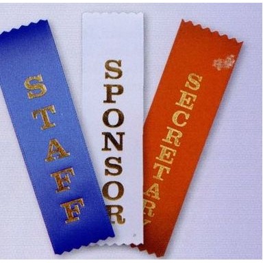1-5/8"x6" Vertical Visitor Stock Title Ribbon