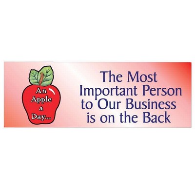 Apple w/Daily Apple Slogan Panoramic Photo Hand Mirror (1 5/8"x4 5/8")