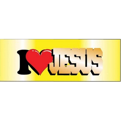 I Love Jesus Panoramic Badge w/ Bar Pin