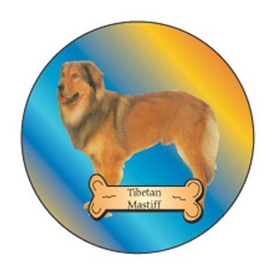 Tibetan Mastiff Dog Round Metal Photo Magnet (2 1/2")
