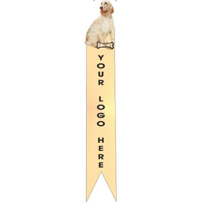 English Setter Dog Bookmark w/ Black Back