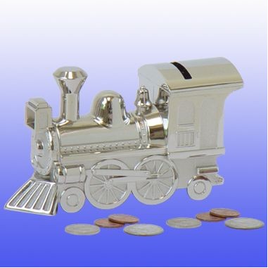 Chrome Finish Train Money Bank (Screen Printed)
