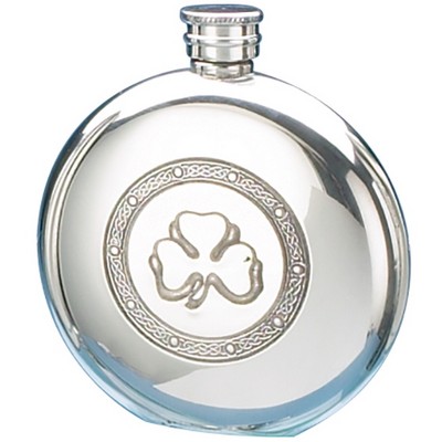 Circular Shamrock Flask