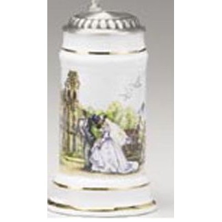 Porcelain Wedding Stein w/Lithophane